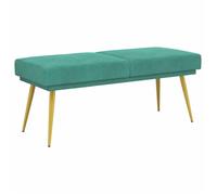 vidaXL Banc à double couche Turquoise 120 x 45 x 46 cm Velours 42038595
