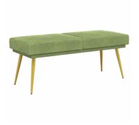 vidaXL Banc à double couche Vert clair 120 x 45 x 46 cm Velours 42038588