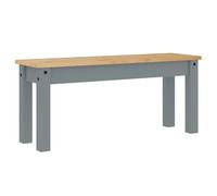vidaXL Banc à manger Panama - Bois massif de pin Gris 105×30×45 cm