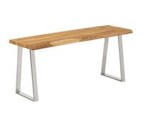 Vidaxl Banc Avec Bord Vivant 105 Cm Bois D'acacia Massif Marron