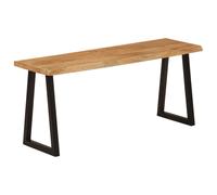Vidaxl Banc Avec Bord Vivant 105 Cm Bois D'acacia Massif Marron
