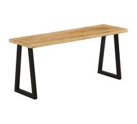 vidaXL Banc avec Bord Vivant, Siège à Manger avec Pieds, Meuble de Cuisine Salon Salle de Séjour Couloir Maison, Bois de Manguier Massif