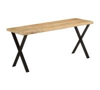 Vidaxl Banc Avec Bord Vivant 105 Cm Bois De Manguier Massif Marron