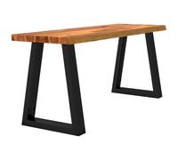 vidaXL Banc avec bord vivant 110 cm bois d'acacia massif, siège, banc de salle à manger, siège de salon, banc d'entrée, 353293