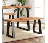 Vidaxl Banc Avec Bord Vivant 110 Cm Bois D'acacia Massif