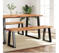 vidaXL Banc à bord vivant 140 cm en bois d'acacia massif Marron G