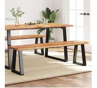 Banc avec bord vivant 160 cm bois d acacia massif