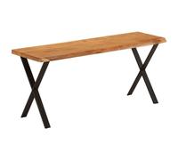 Vidaxl Banc Avec Bord Vivant 105 Cm Bois D'acacia Massif Marron