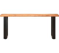 vidaXL Banc avec bords naturels 110 cm acacia massif et acier