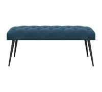 vidaXL Banc avec capitonnage bouton Bleu 110 x 40 x 46 cm Velours