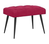 vidaXL Banc avec capitonnage Bouton Bordeaux 60 x 40 x 45 cm Velours