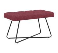 vidaXL Banc avec capitonnage Bouton Bordeaux 80 x 40 x 46 cm Tissu
