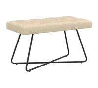 vidaXL Banc avec capitonnage Bouton Crème 80 x 40 x 46 cm Tissu, Banc Rectangulaire Chic, Capitonné, Assise Moderne, Meuble Fonctionnel pour Salon, Chambre, Couloir