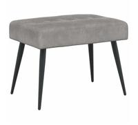 vidaXL Banc avec capitonnage Bouton Gris Clair 60 x 40 x 45 cm Velours, Banc rectangulaire Moderne, Assise en Velours pour Chambre, Salon, Salle à Manger, Couloir, Design Minimaliste, Confortable