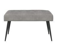 vidaXL Banc avec capitonnage bouton Gris clair 80 x 40 x 46 cm Velours