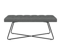 vidaXL Banc avec capitonnage bouton Gris foncé 110 x 40 x 46 cm Tissu