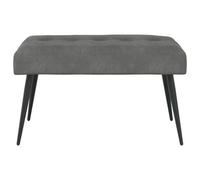 vidaXL Banc avec capitonnage bouton Gris foncé 80 x 40 x 46 cm Velours