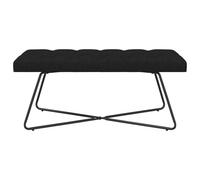 vidaXL Banc avec capitonnage bouton Noir 110 x 40 x 46 cm Tissu