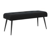 vidaXL Banc avec capitonnage bouton Noir 110 x 40 x 46 cm Velours 42038535