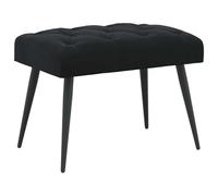 vidaXL Banc avec capitonnage Bouton Noir 60 x 40 x 45 cm Velours