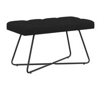 vidaXL Banc avec capitonnage Bouton Noir 80 x 40 x 46 cm Tissu, Banc Rectangulaire Chic, Capitonné, Assise Moderne, Meuble Fonctionnel pour Salon, Chambre, Couloir