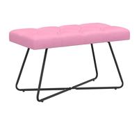 vidaXL Banc avec capitonnage Bouton Rose 80 x 40 x 46 cm Tissu, Banc Rectangulaire Chic, Capitonné, Assise Moderne, Meuble Fonctionnel pour Salon, Chambre, Couloir