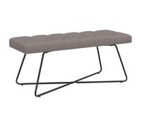vidaXL Banc avec capitonnage Bouton Taupe 110 x 40 x 46 cm Tissu, Banc Rectangulaire Chic, Capitonné, Assise Moderne, Meuble Fonctionnel pour Salon, Chambre, Couloir