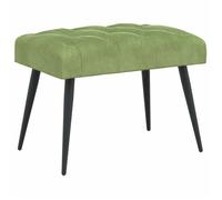 vidaXL Banc avec capitonnage bouton Vert clair 60 x 40 x 45 cm Velours 42038546