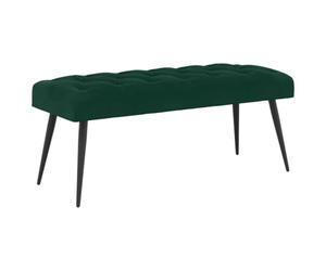 vidaXL Banc avec capitonnage Bouton Vert foncé 110 x 40 x 46 cm