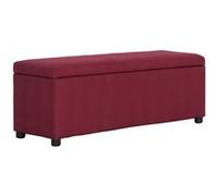Banc avec Compartiment de Rangement Tabouret Siège Banquette Pouf Bout de Canapé Chambre à Coucher Salon Intérieure Maison Bordeaux Polyester