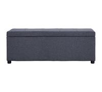 vidaXL Banc avec compartiment de rangement 116 cm Gris foncé Polyester