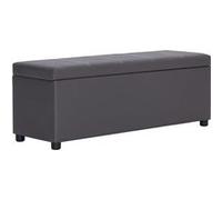 Banc avec compartiment de rangement 116 cm Gris Similicuir281312