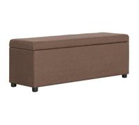 vidaXL Banc avec compartiment de rangement 116 cm Marron Polyester
