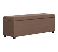 vidaXL Banc – Avec compartiment de rangement 116 cm – Marron, Polyester