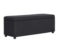 Vidaxl Banc Avec Compartiment De Rangement 116 Cm Noir Polyester Noir