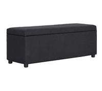 vidaXL Banc avec compartiment de rangement 116 cm Polyester Noir