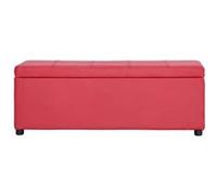vidaXL Banc avec compartiment de rangement 116 cm Rouge Similicuir Rouge