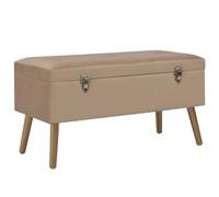 Vidaxl Banc Avec Compartiment De Rangement 80 Cm Beige Velours Beige