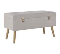 vidaXL Banc avec compartiment de rangement 80 cm Gris Velours
