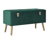 Vidaxl Banc Avec Compartiment De Rangement 80 Cm Vert Velours Vert