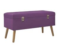 Vidaxl Banc Avec Compartiment De Rangement 80 Cm Violet Velours Violet