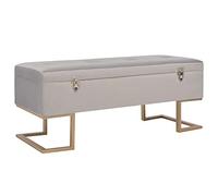 vidaXL Banc avec Compartiment de Rangement Tabouret Siège Banquette Pouf Bout de Canapé Chambre à Coucher Salon Intérieure Maison 105 cm Gris Velours