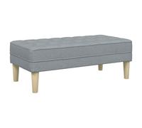 vidaXL Banc avec Coussin Gris Clair 113 x 57 x 39 cm Tissu, Salon, Pouf Moderne, Assise Durable, Banc élégant, Design rectangulaire, Meuble intérieur Confortable, Lignes épurées