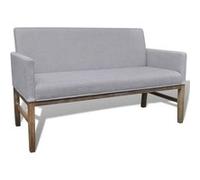Vidaxl Banc Avec Coussin Rembourr¿¿ Tissu H¿¿V¿¿A Gris Clair
