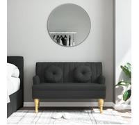 vidaXL Banc avec Coussins, Canapé avec Accoudoir et Dossier, Banquette avec Pieds en Bois, Siège de Salon Salle de Séjour, 372132