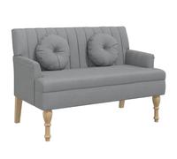 vidaXL Banc avec coussins gris clair 113x64,5x75,5 cm tissu 372130