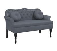 Vidaxl Banc Avec Coussins Gris Foncé 120,5x65x75 Cm Velours Gris