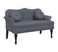 vidaXL Banc avec Coussins Gris foncé 120,5x65x75 cm Velours