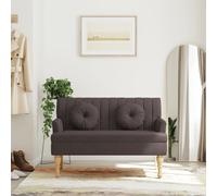 Vidaxl Banc Avec Coussins Marron Foncé 113x64,5x75,5 Cm Tissu Multicolore