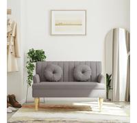 Vidaxl Banc Avec Coussins Taupe 113x64,5x75,5 Cm Tissu Gris